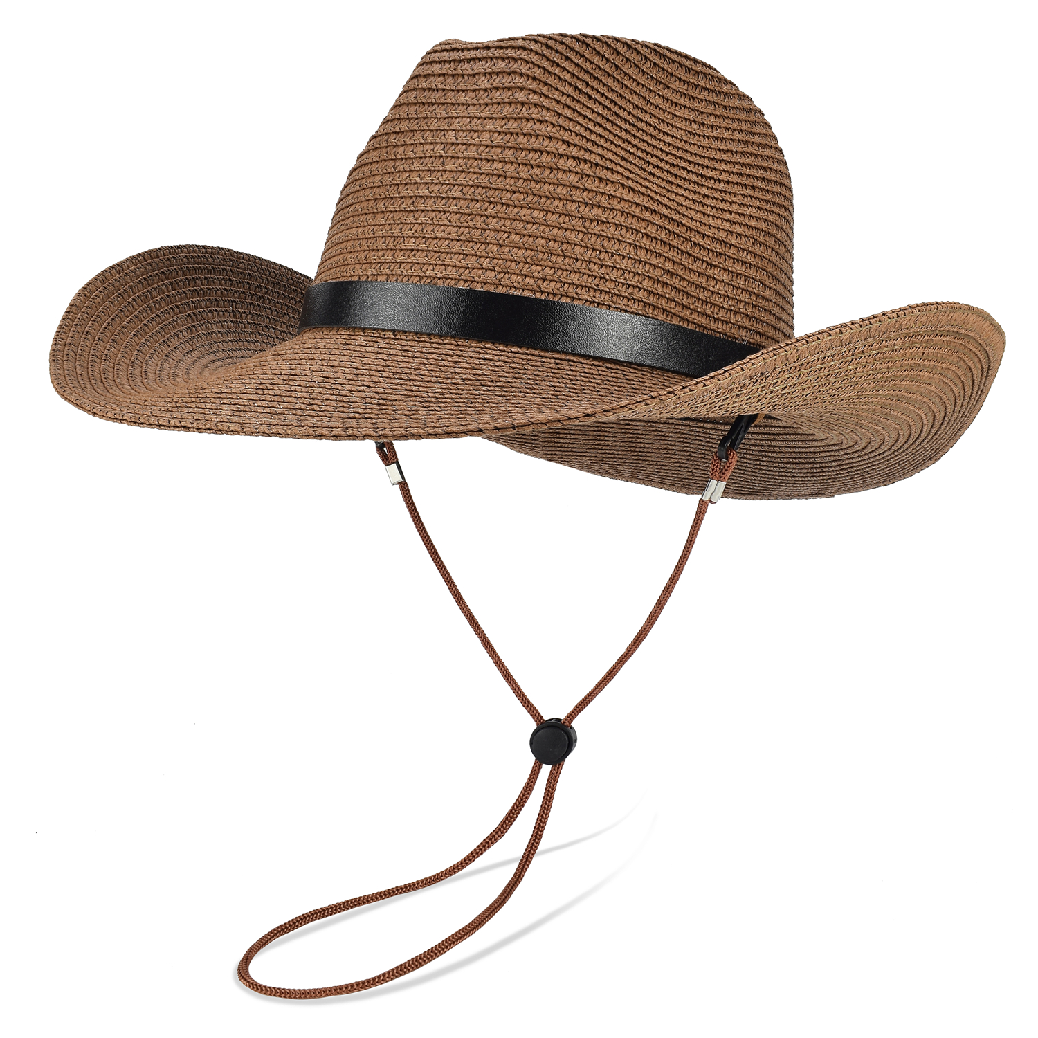 Straw Cowboy Hat, Packable Straw Visor