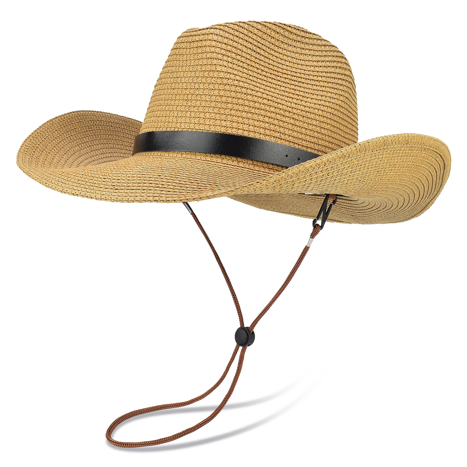 Straw Cowboy Hat, Packable Straw Visor