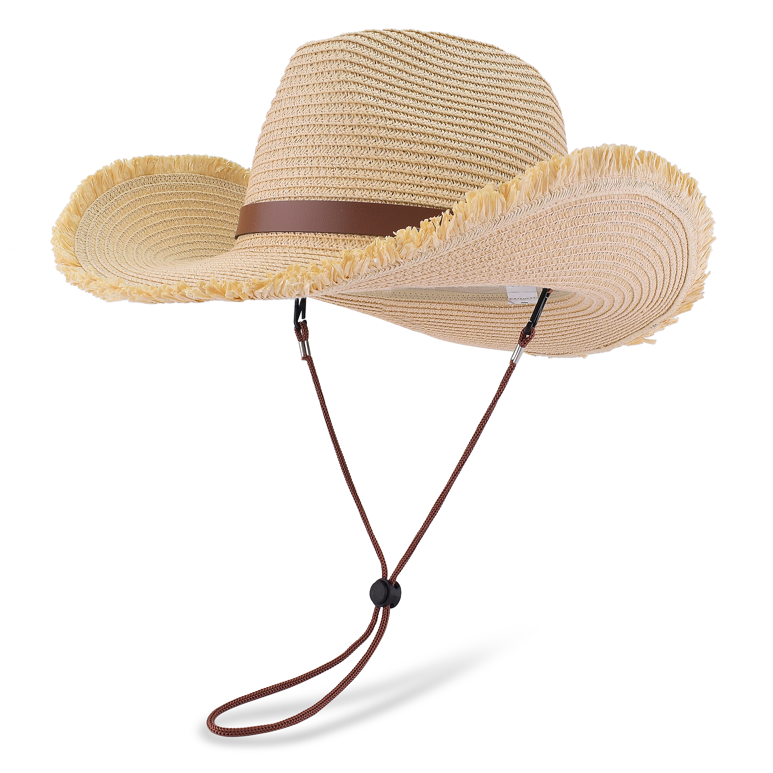 *Straw Cowboy Hat, Packable Straw Visor