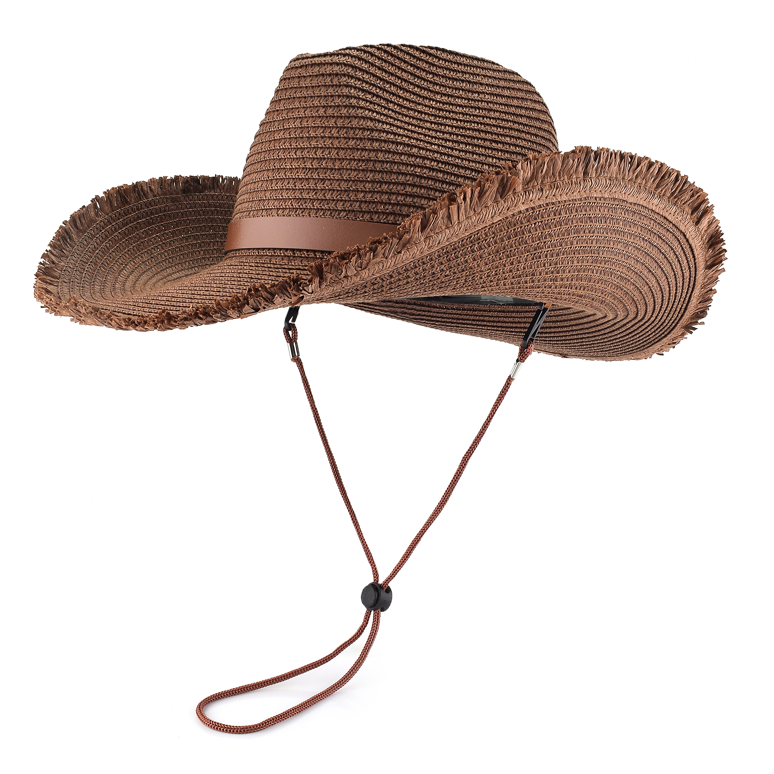 *Straw Cowboy Hat, Packable Straw Visor