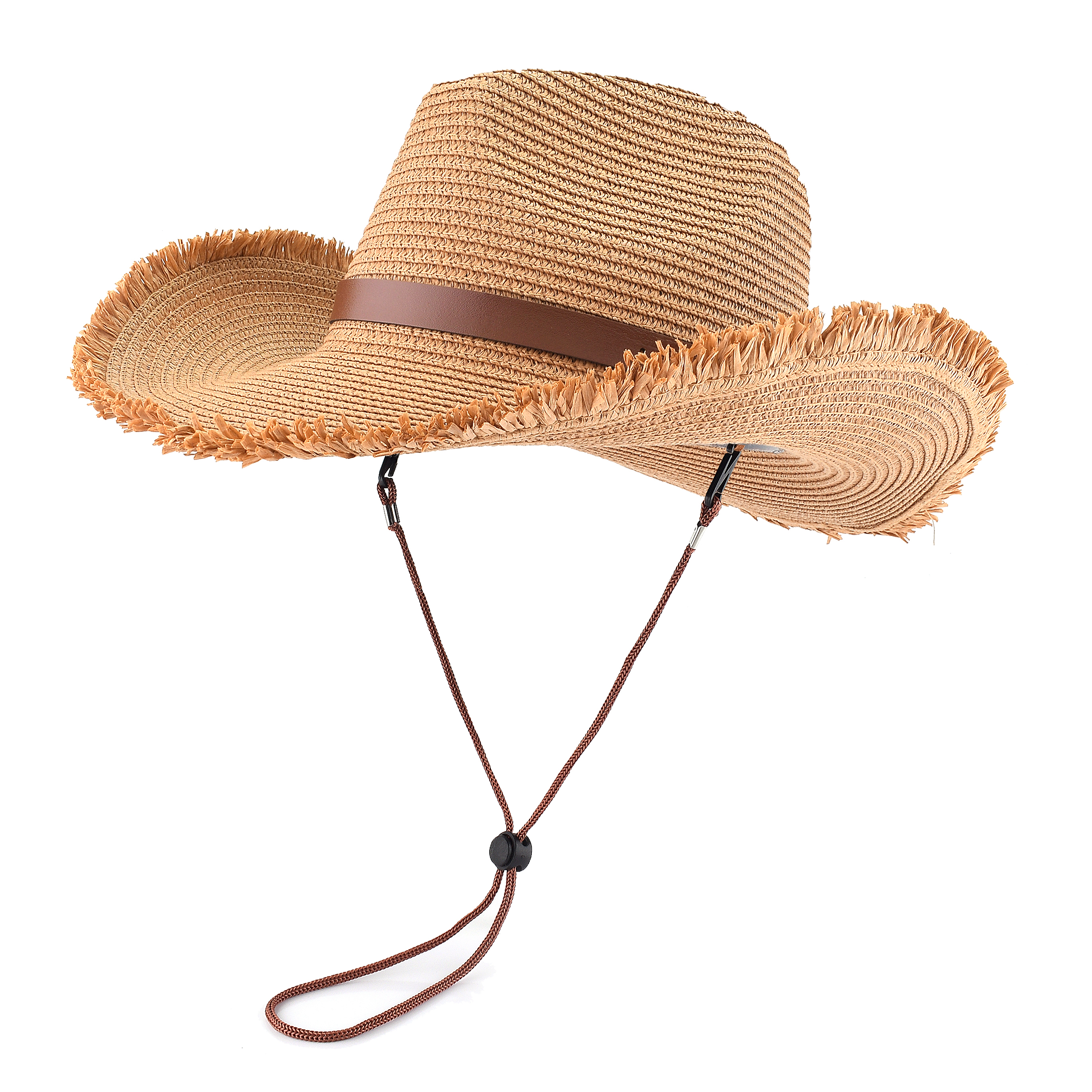 *Straw Cowboy Hat, Packable Straw Visor