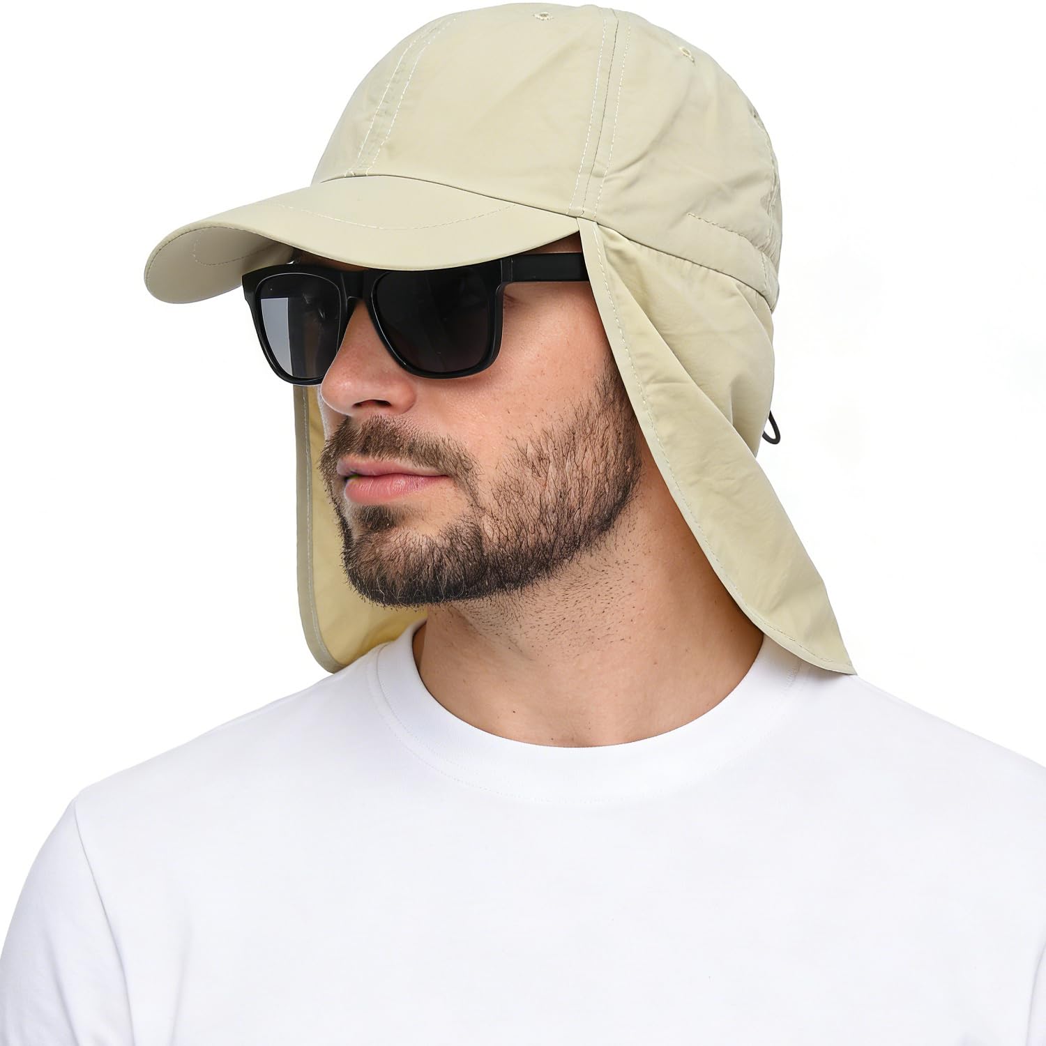 Baseball Sun Cap with Neck Flap, UPF 50+ Waterproof Sun Hat for Men Women