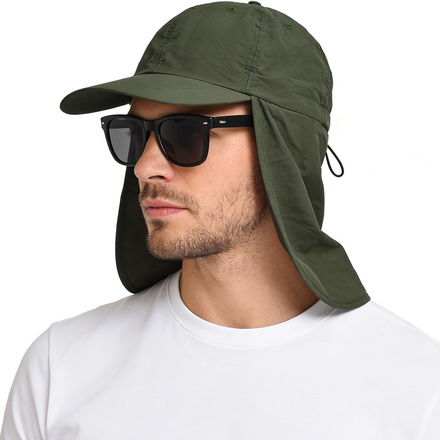 Baseball Sun Cap with Neck Flap, UPF 50+ Waterproof Sun Hat for Men Women