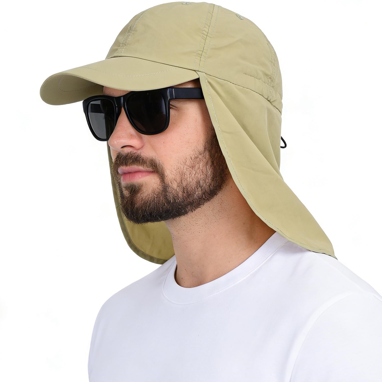 Baseball Sun Cap with Neck Flap, UPF 50+ Waterproof Sun Hat for Men Women