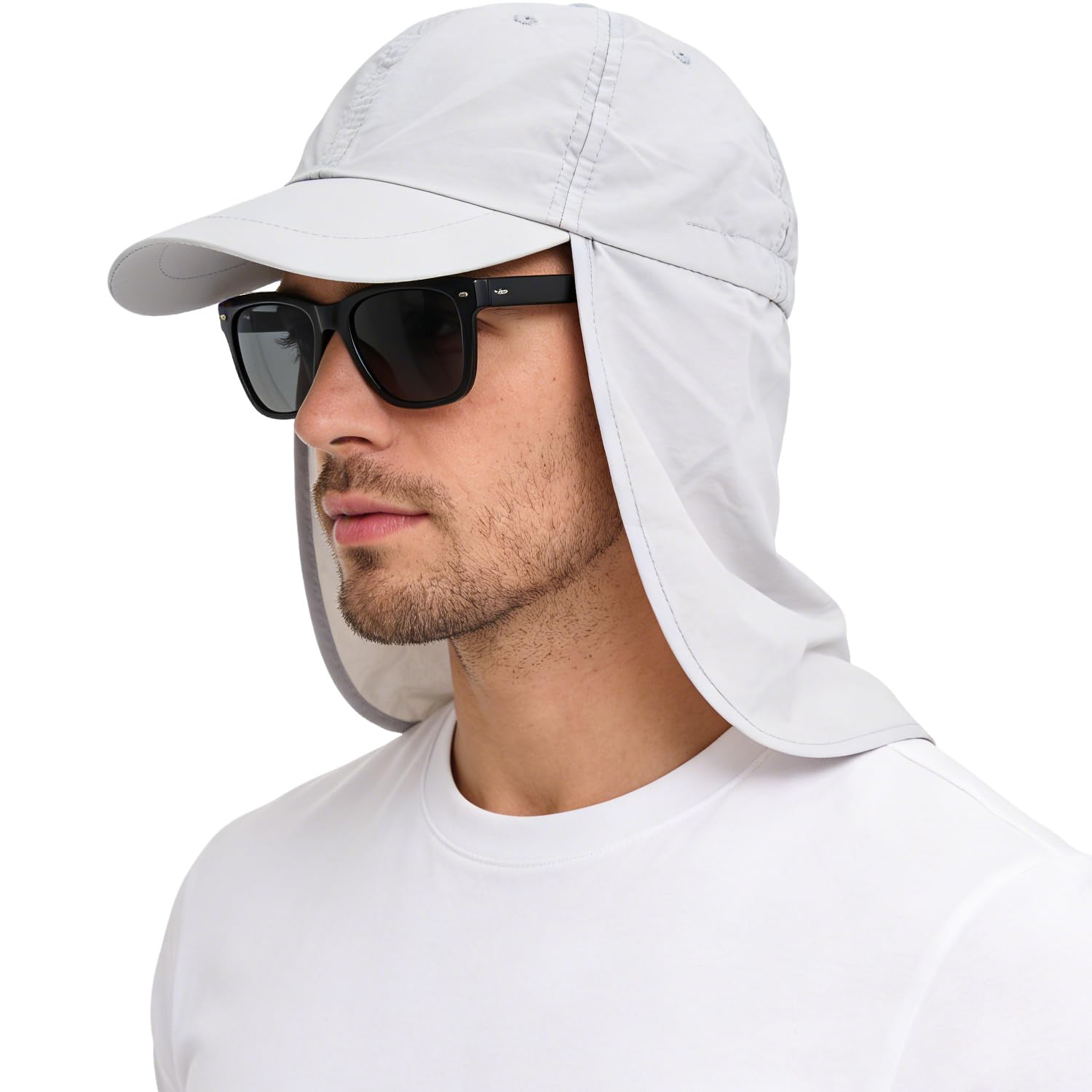 Baseball Sun Cap with Neck Flap, UPF 50+ Waterproof Sun Hat for Men Women