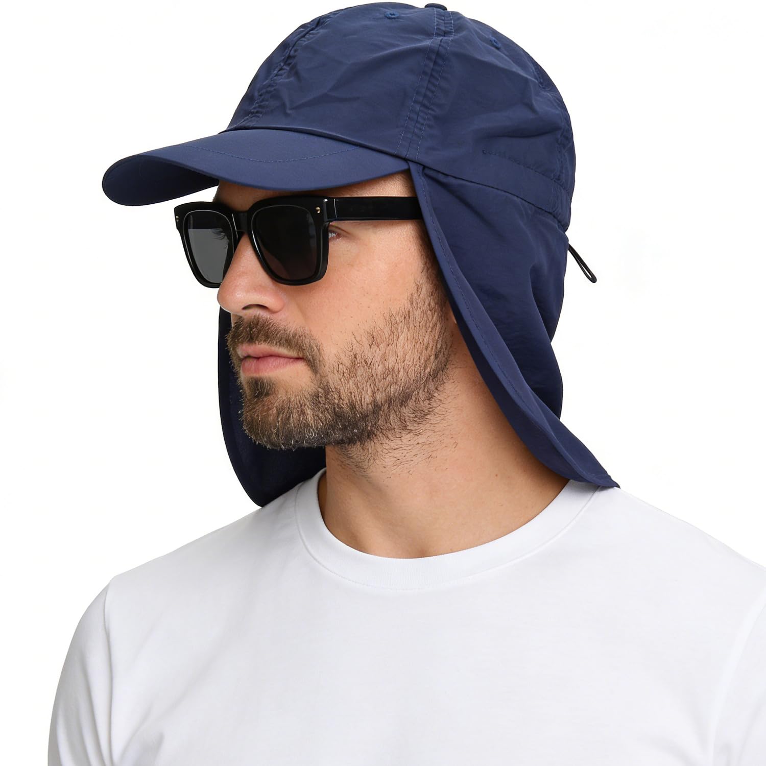 Baseball Sun Cap with Neck Flap, UPF 50+ Waterproof Sun Hat for Men Women