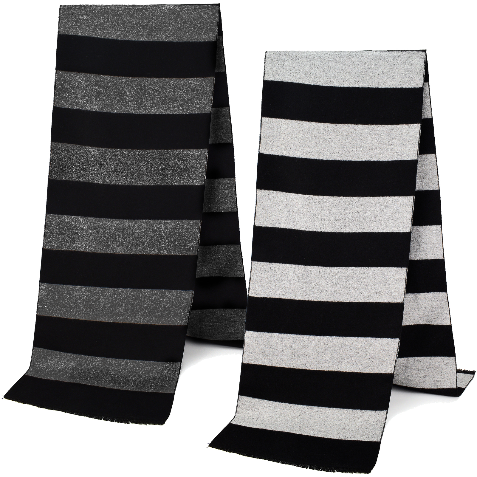 *2-Pack Fall Winter Scarf for Men and Women