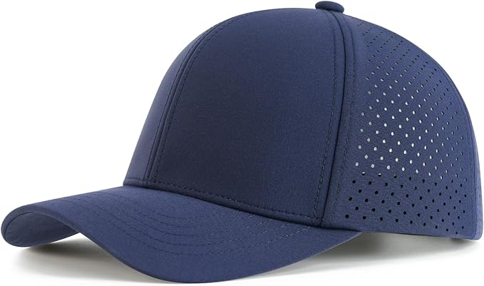 Men Quick Dry Baseball Cap Laser Cut Mesh Ball Curved Brim Snapback Hat