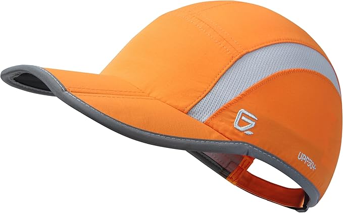 Reflective Folding Outdoor Hat Unstructured Design UPF 50+ Sun Protection Sport Hats for Womens and Mens
