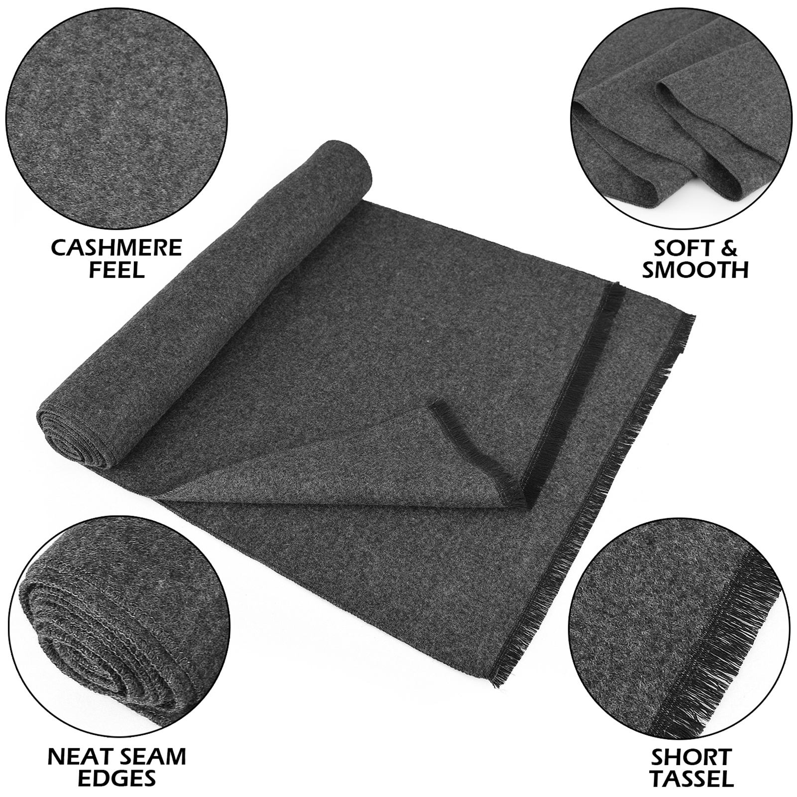 2-Pack Solid Scarf For Men And Women