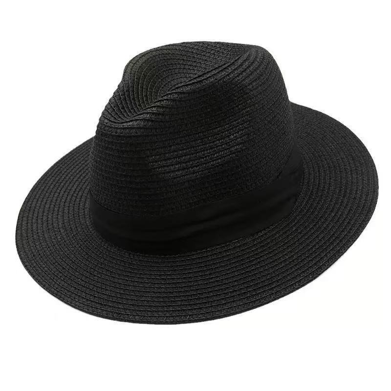 Straw Hat for Women & Men - Wide Brim Panama Fedora Sun Hat UPF 50+, Lightweight Breathable Summer Beach Hat, Foldable for Travel, Gardening & Outdoor