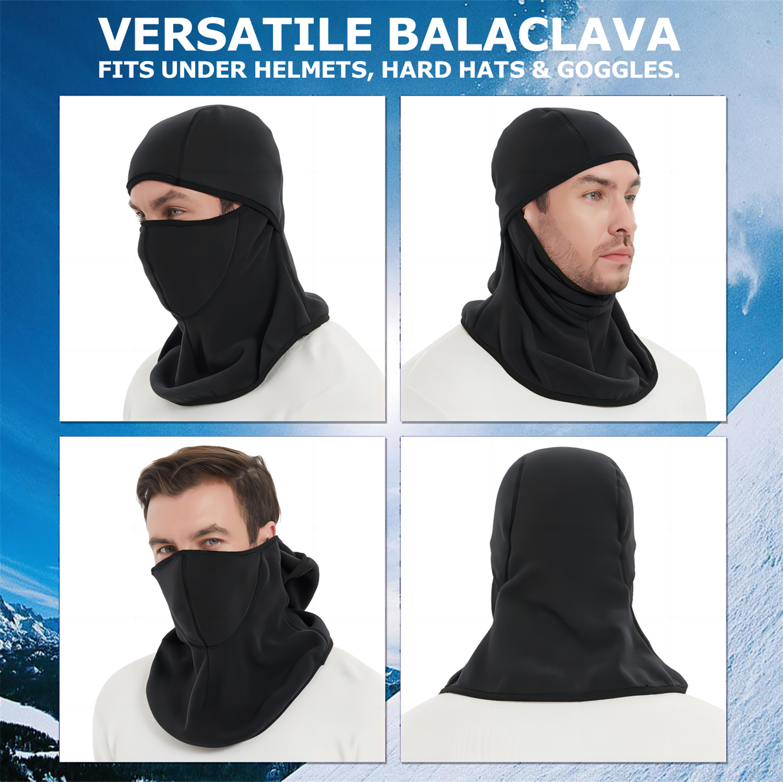 2-Pack Fleece Balaclava Ski Mask with Nose Wire-EINSKEY