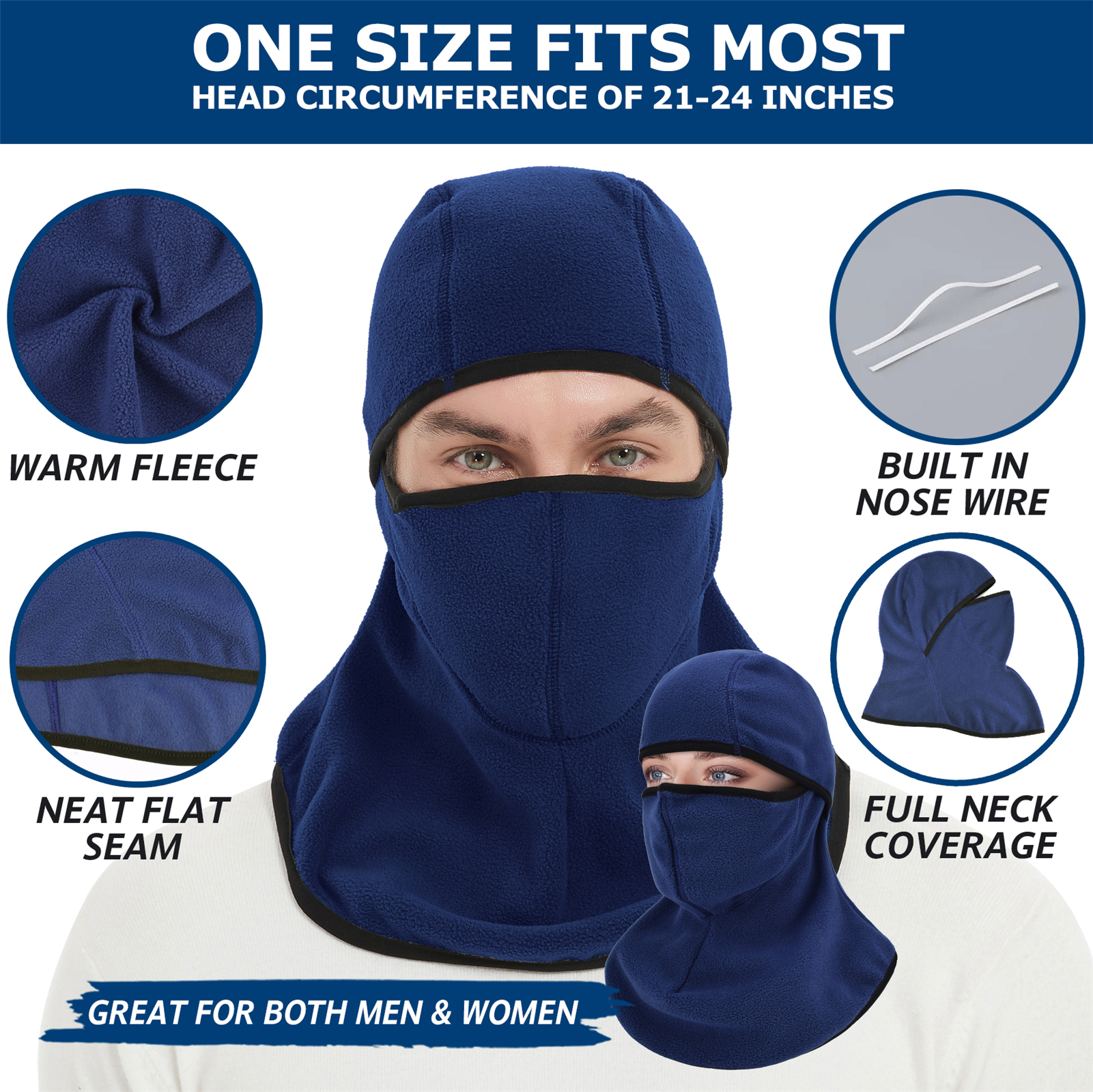 2-Pack Fleece Balaclava Ski Mask