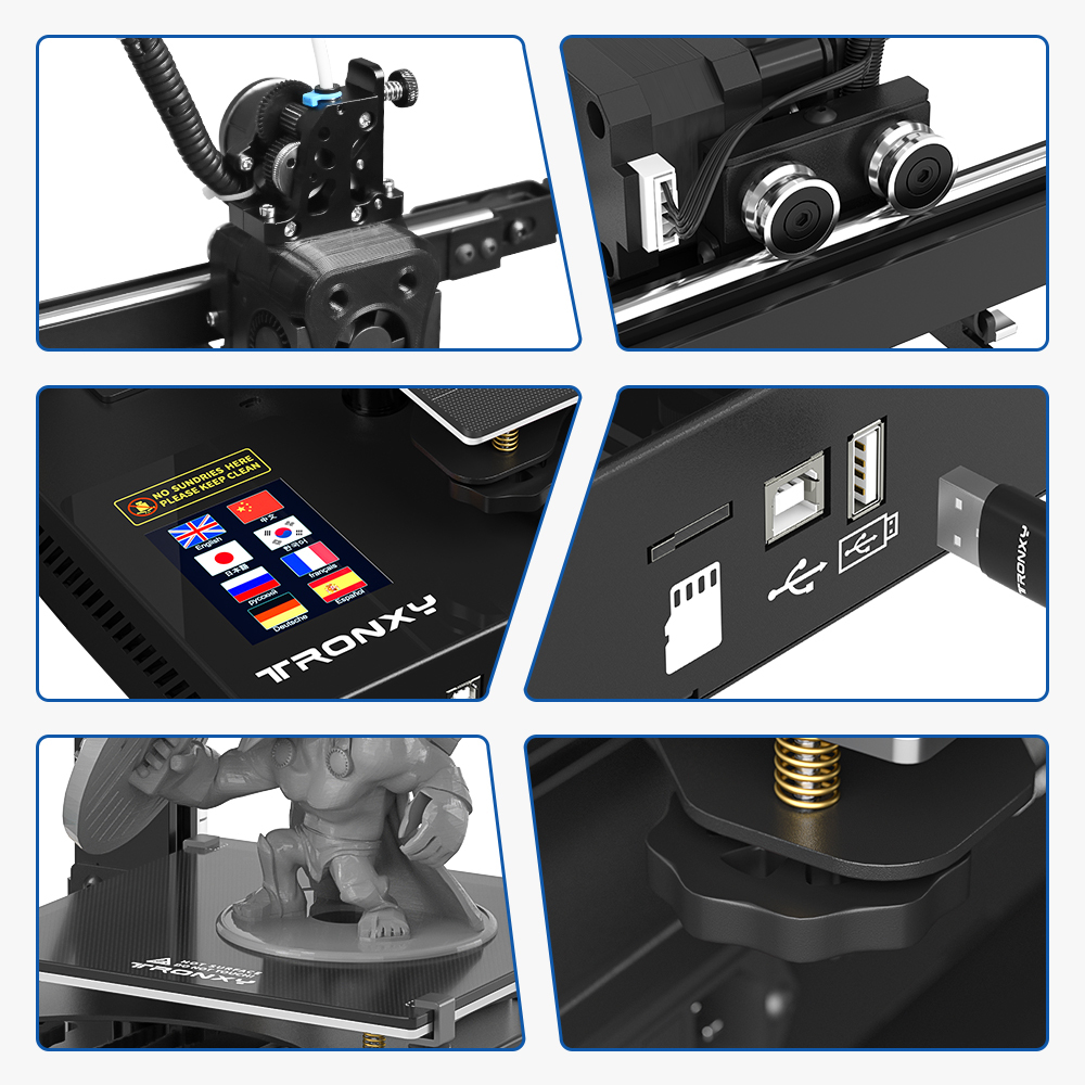 Tronxy CRUX 1S 3D Printer High Speed Printing 300mm/s Small Portable 180×180×180MM