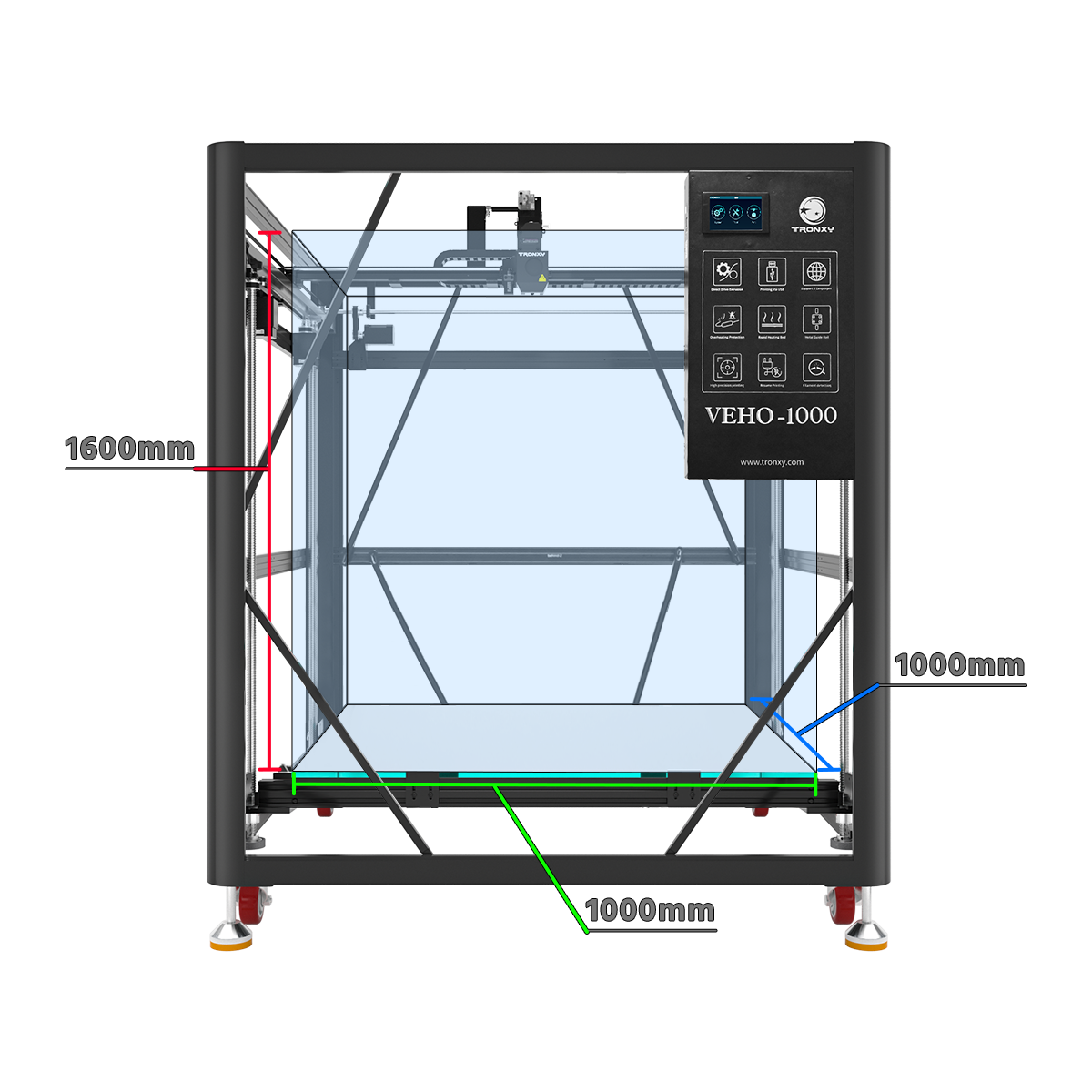 Tronxy VEHO-1000 Large Direct Drive 3D Printer 1000*1000*1000mm