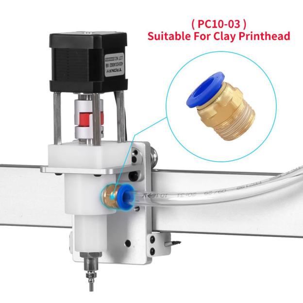 Tronxy 3D Printer Parts Pneumatic Connector for Clay Series- PC10-02 and PC10-03 (5 Pairs)