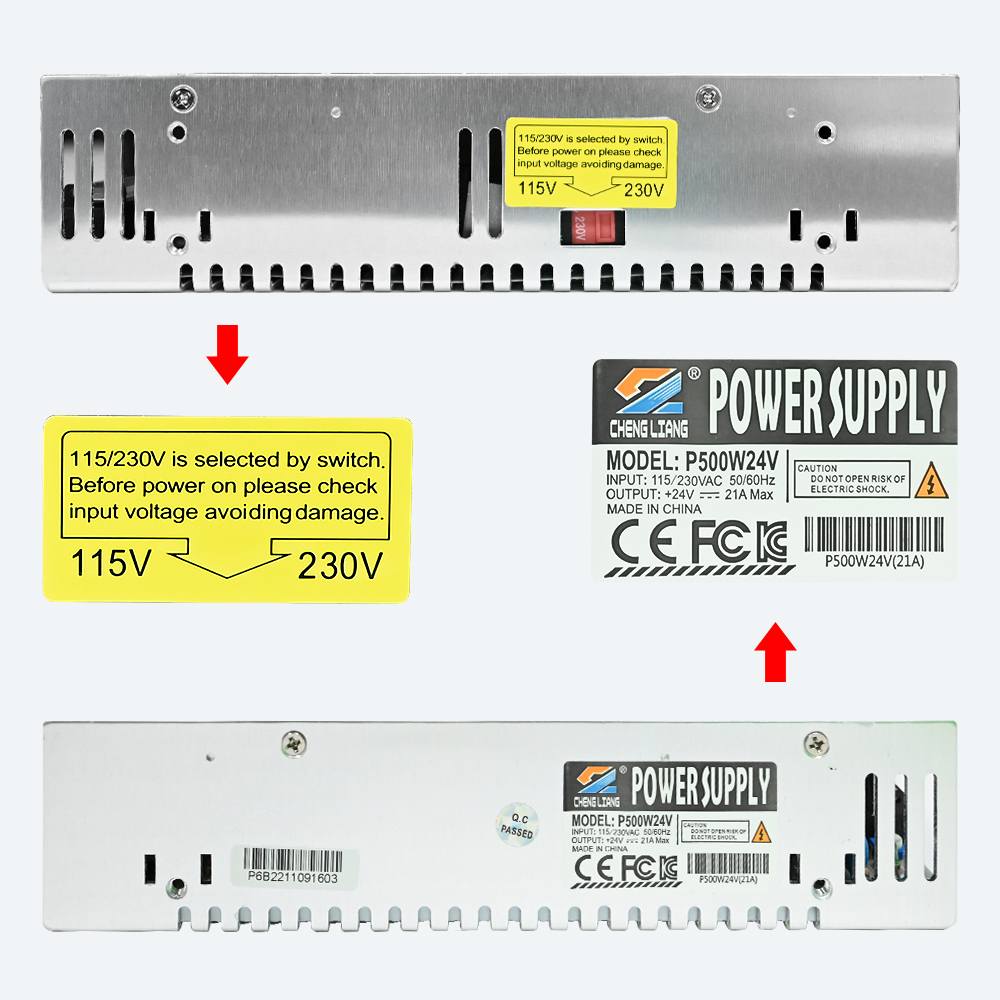 Tronxy 3D Printer Accessoires Power Supply 24V 21A 500W/24V 15A 360W for 3D Print DIY Kit Part