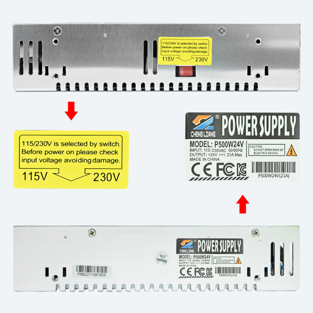 Tronxy 3D Printer Accessoires Power Supply 24V 21A 500W/24V 15A 360W for 3D Print DIY Kit Part