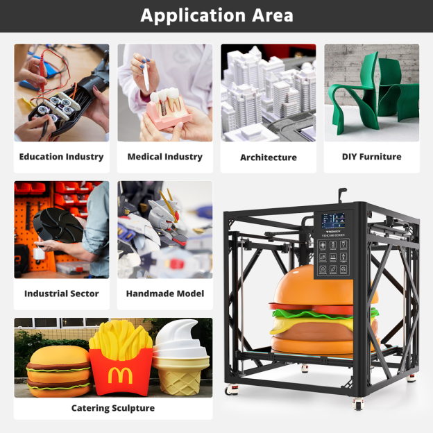 Tronxy VEHO 800 Pro 3D Printer DIY Kit Klipper High Speed XYZ H-bot Huge Size 512L