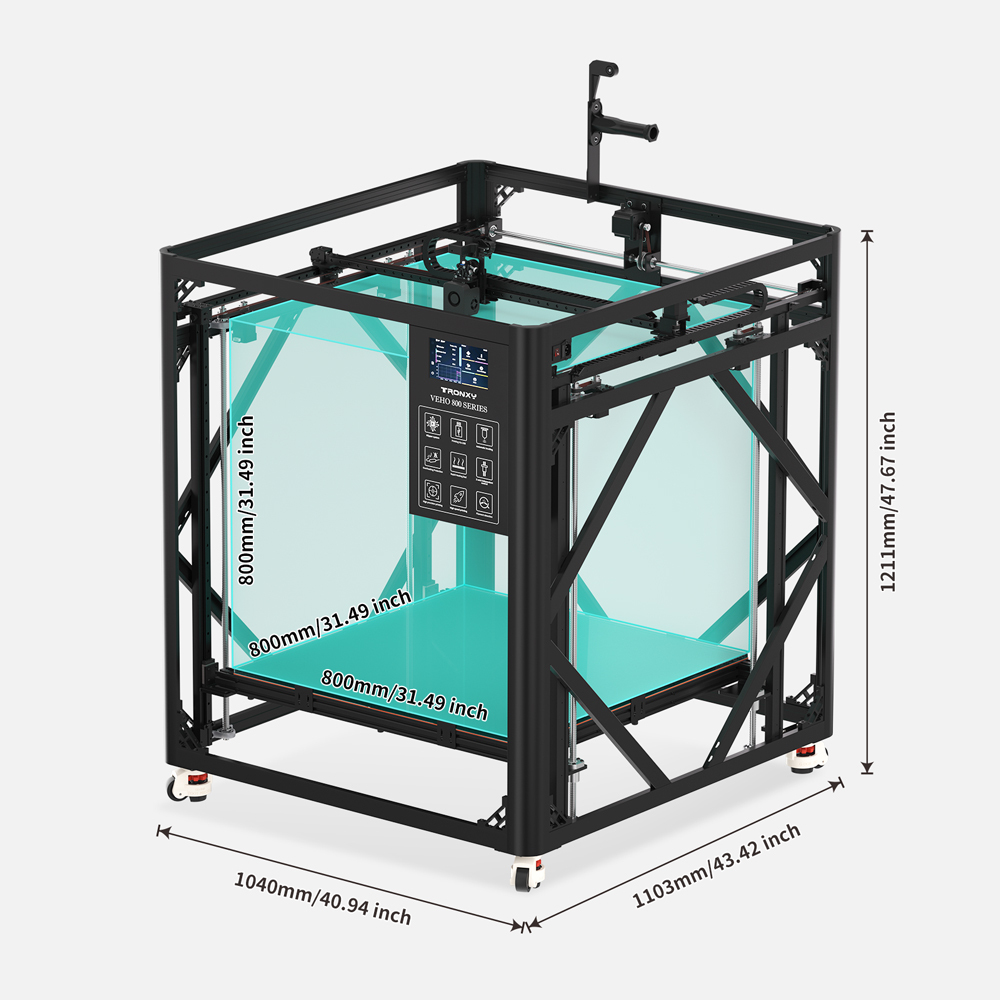 Tronxy VEHO 800 Pro 3D Printer DIY Kit Klipper High Speed XYZ H-bot Huge Size 512L