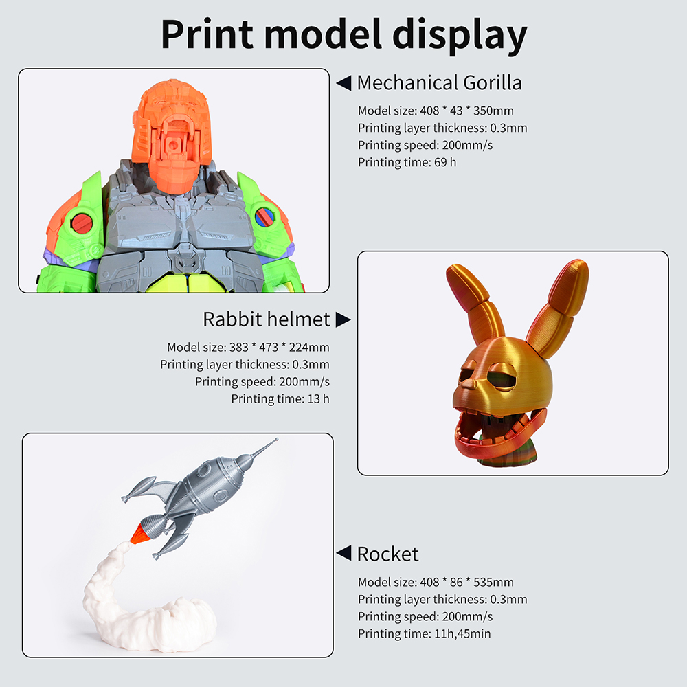 Tronxy VEHO 600 Pro V2 3D Printer Klipper CoreXY High Speed Printing 300mm/s  216L