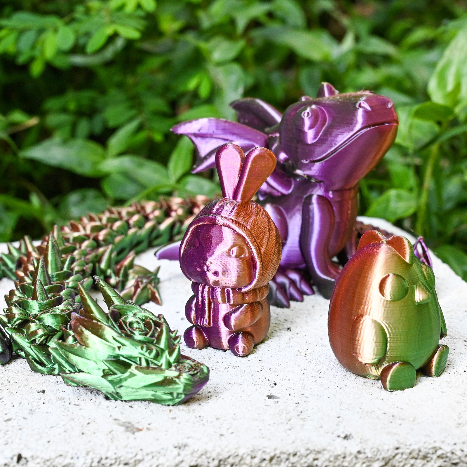 TRONXY Tri-Color Coextrusion 3D Printer Filament Shiny Silk Green-Purple-Copper Multicolor PLA Filament 1.75mm +/-0.03mm, 1kg/2.2lbs
