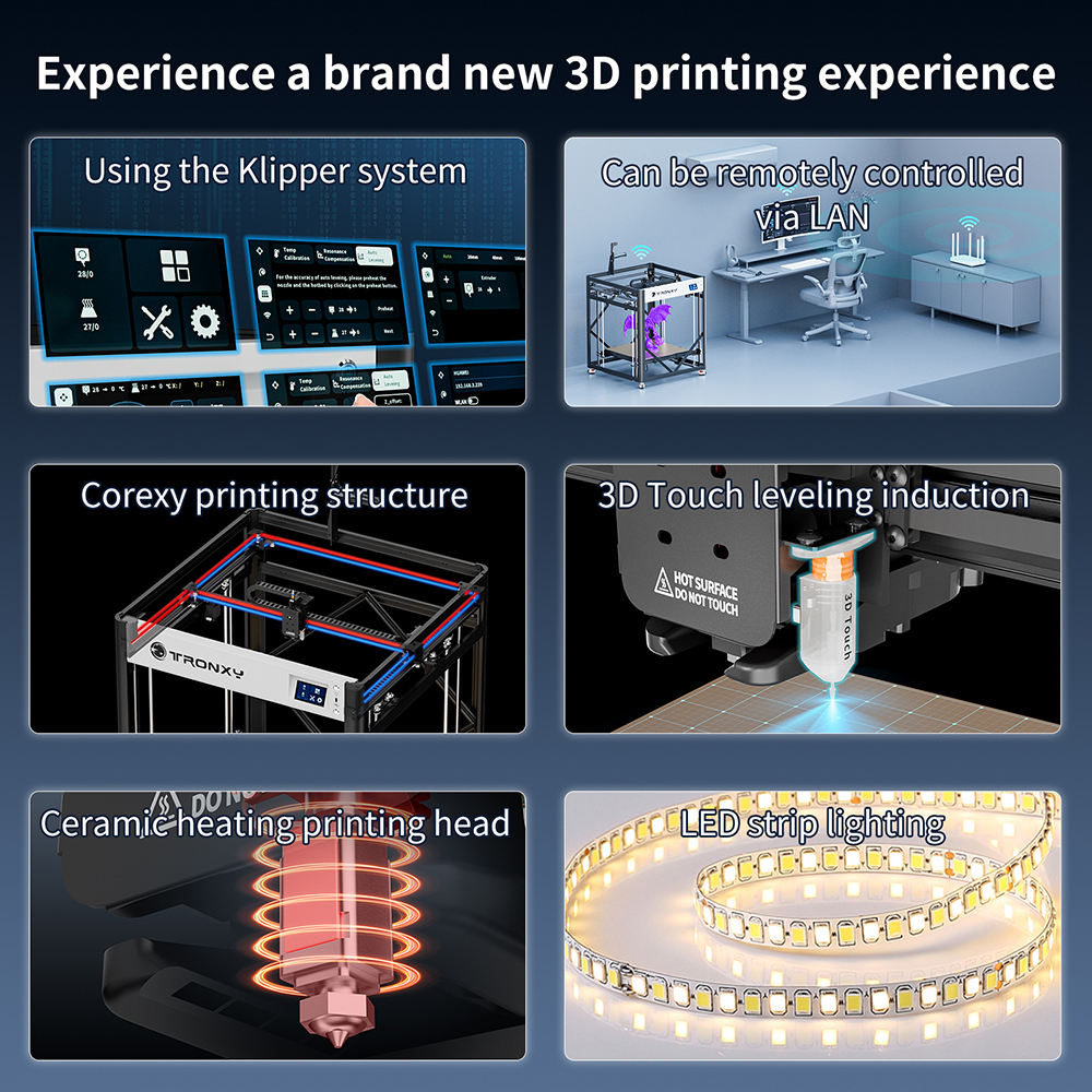 Tronxy VEHO 600 Pro V2 3D Printer Klipper CoreXY High Speed Printing 300mm/s  216L