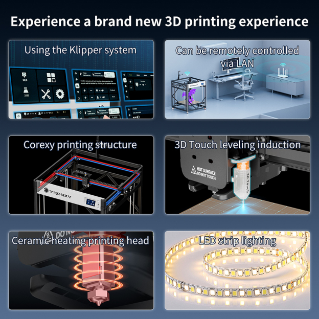 Tronxy VEHO 600 Pro V2 3D Printer Klipper CoreXY High Speed Printing 300mm/s  216L