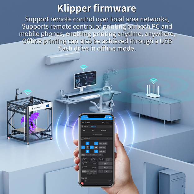 Tronxy VEHO 600 Pro V2 3D Printer Klipper CoreXY High Speed Printing 300mm/s  216L