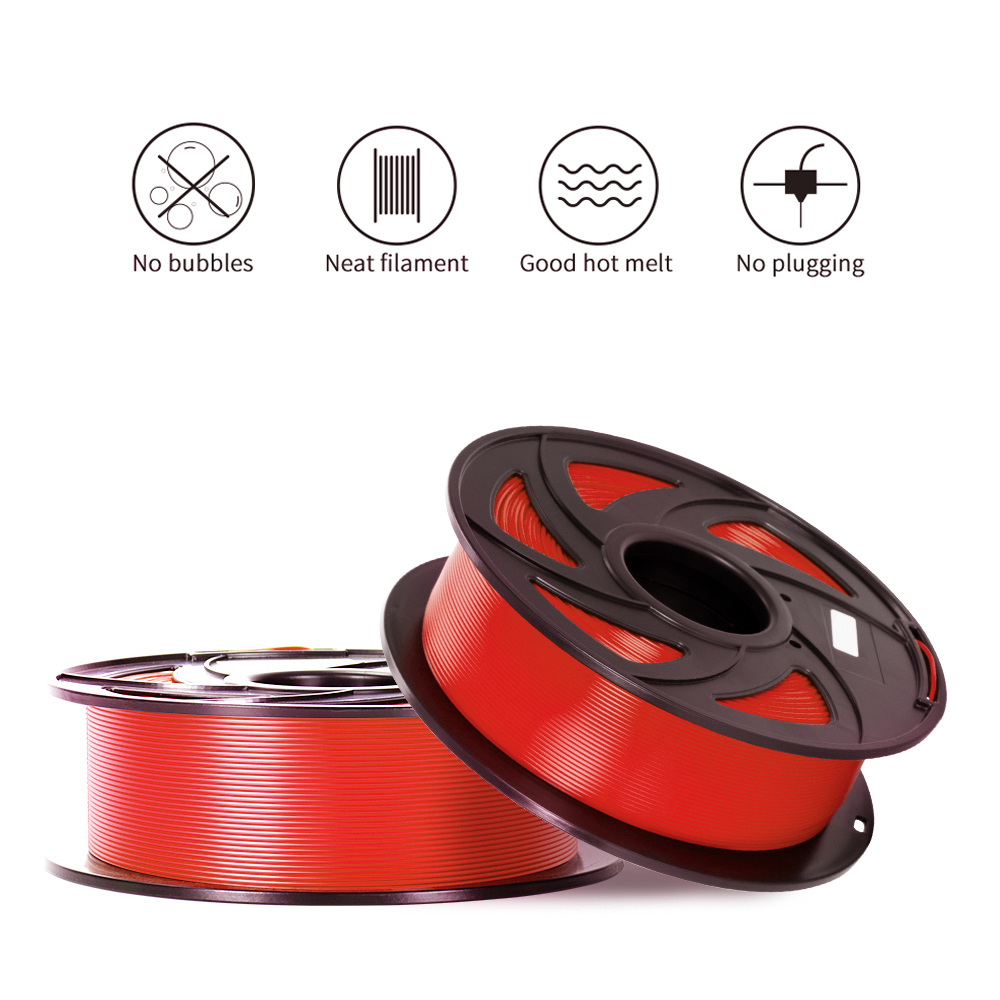 Tronxy 3D Printer Red PLA 3D Printing Filament 1.75 mm, 2.2 LBS (1KG)