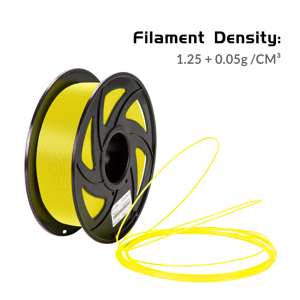 Tronxy 3D Printer Yellow PLA 3D Printing Filament 1.75 mm, 2.2 LBS (1KG)