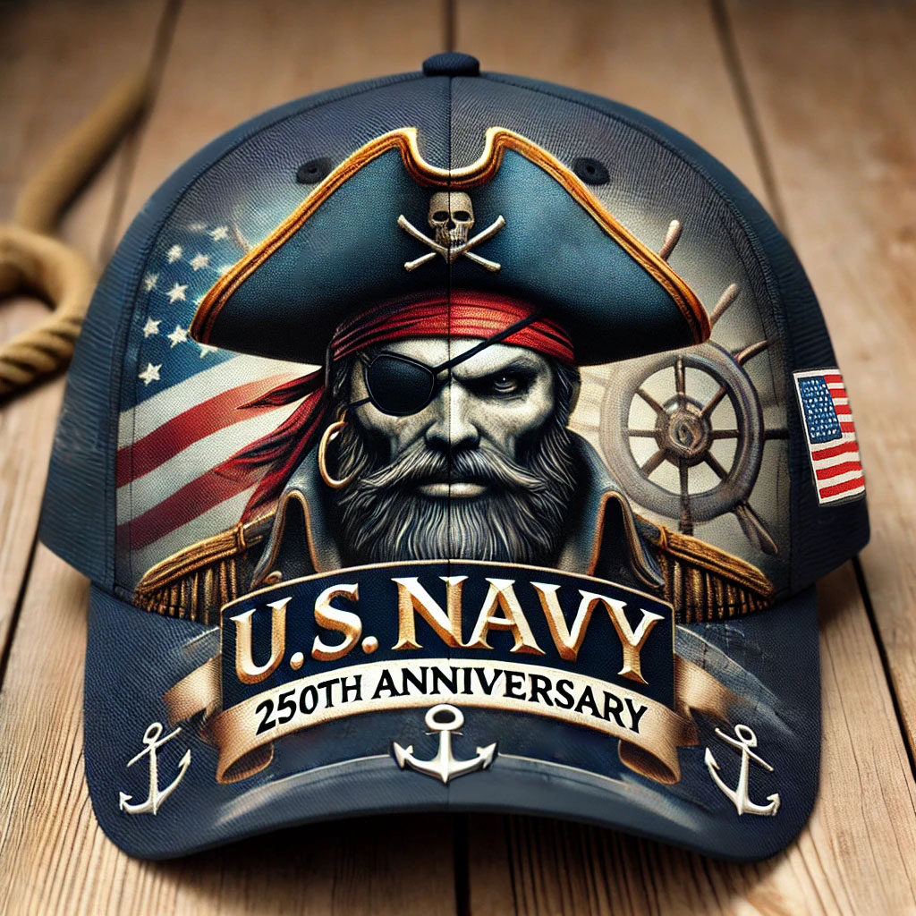U.S. Navy 250th Anniversary Pirate Baseball Hat