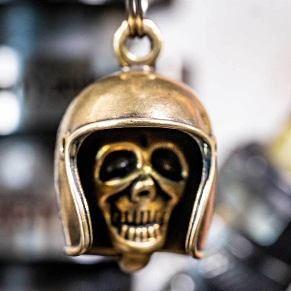 Don't Fuckin Die Brass Skull Motorcycle Guardian Gremlin Bell Chopper Harley and others - The Dirty Gringo