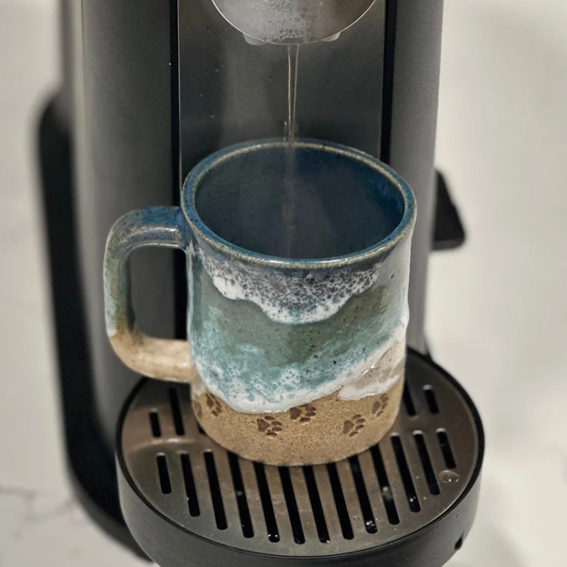 Ocean Shoreline Mug - Handmade Ceramic Coffee & Tea Cup