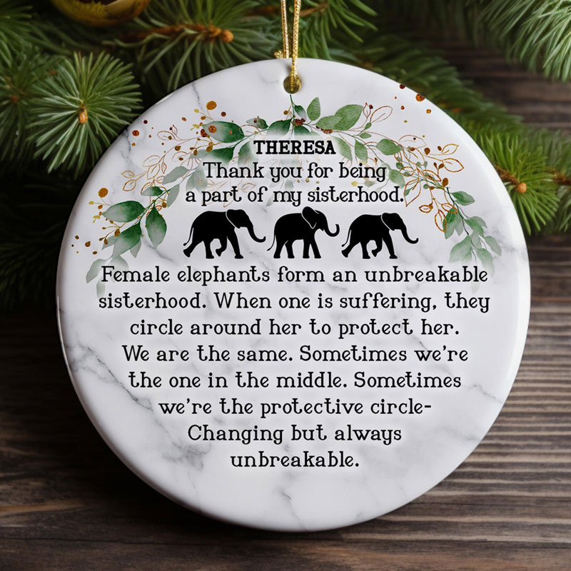 Elephant Friendship Ornament