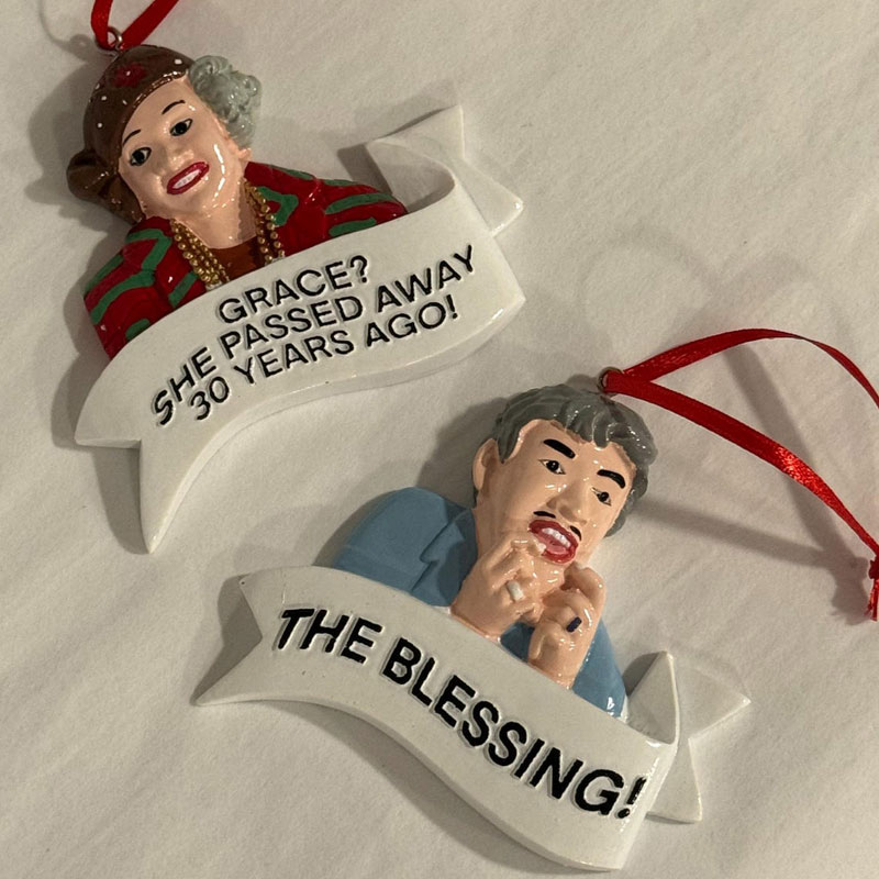 National Lampoon’s Christmas Vacation Inspired “Grace” and “The Blessing” ornament set
