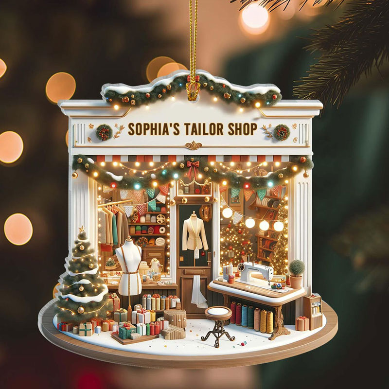 Personalized Tailor Shop Ornament