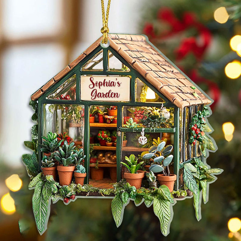 Personalized Garden Christmas Ornament