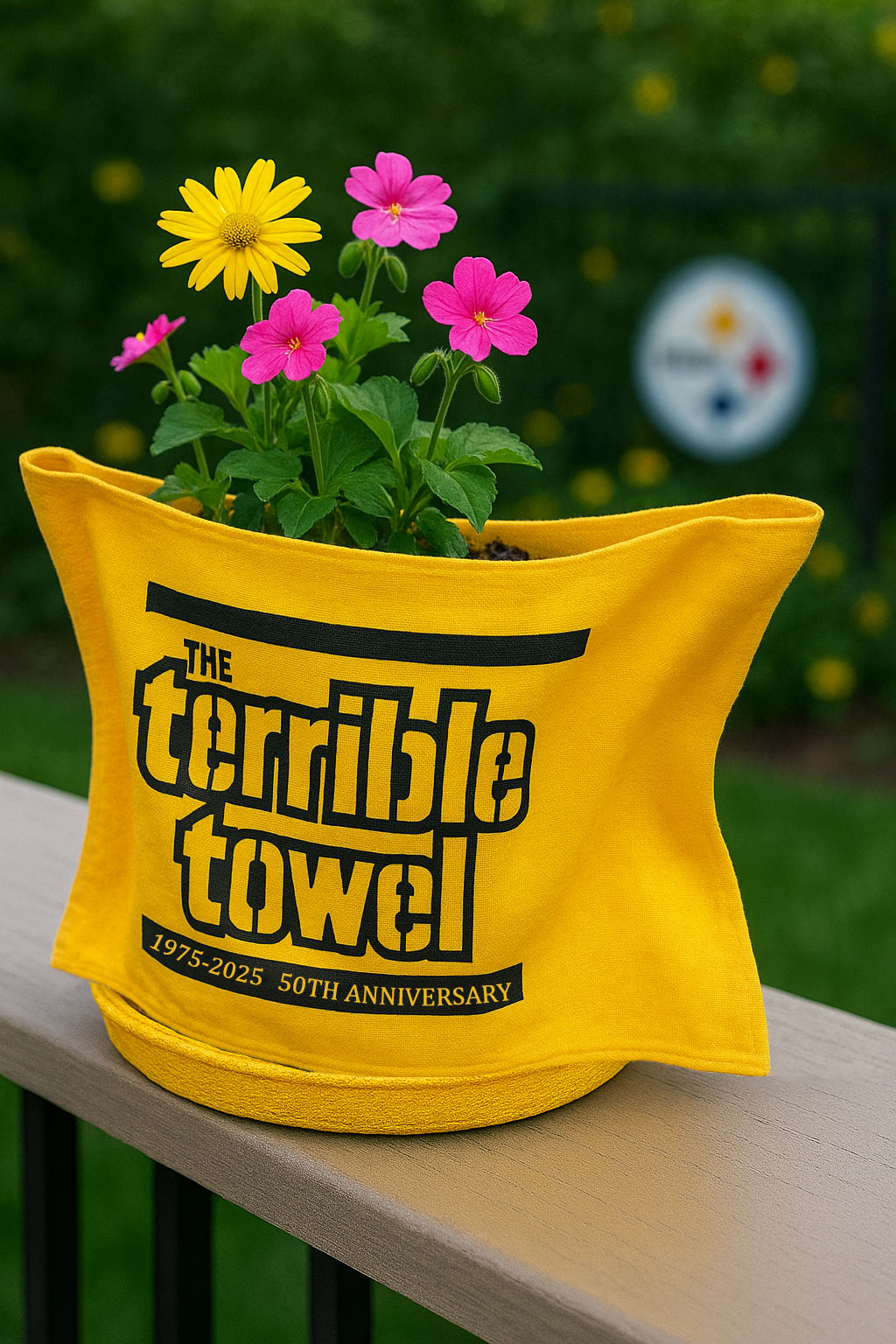 Limited Edition Terrible Towel 50th Anniversary Commemorative Planter