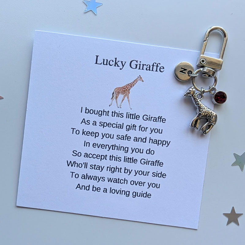 Lucky giraffe keychain
