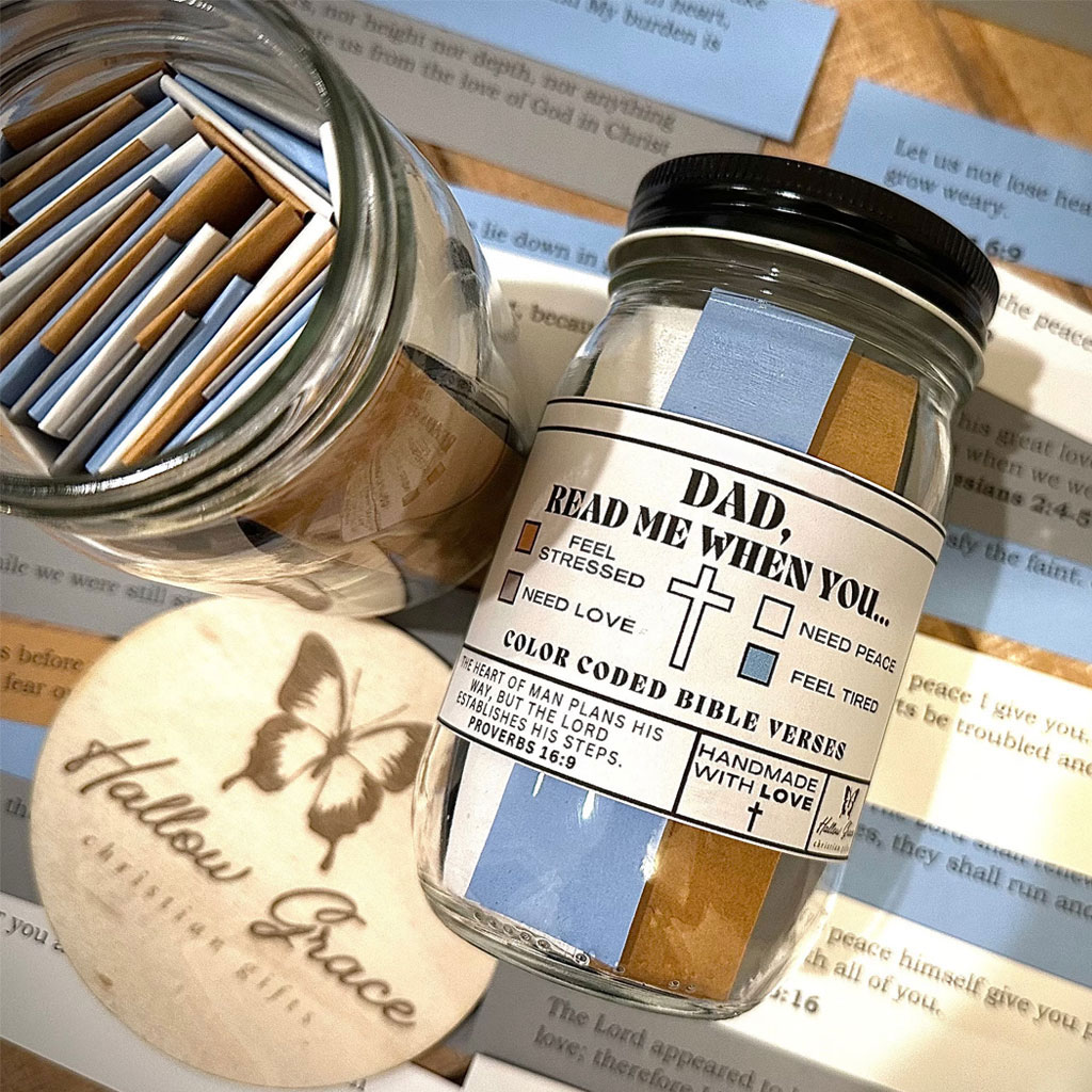 DAD Read Me When Jar, Bible Verse for Fathers