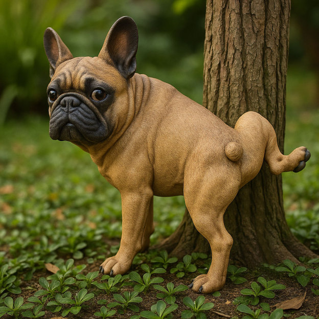 Funny Frenchie Garden Statue