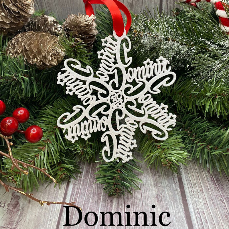 Custom Name Snowflake Ornament