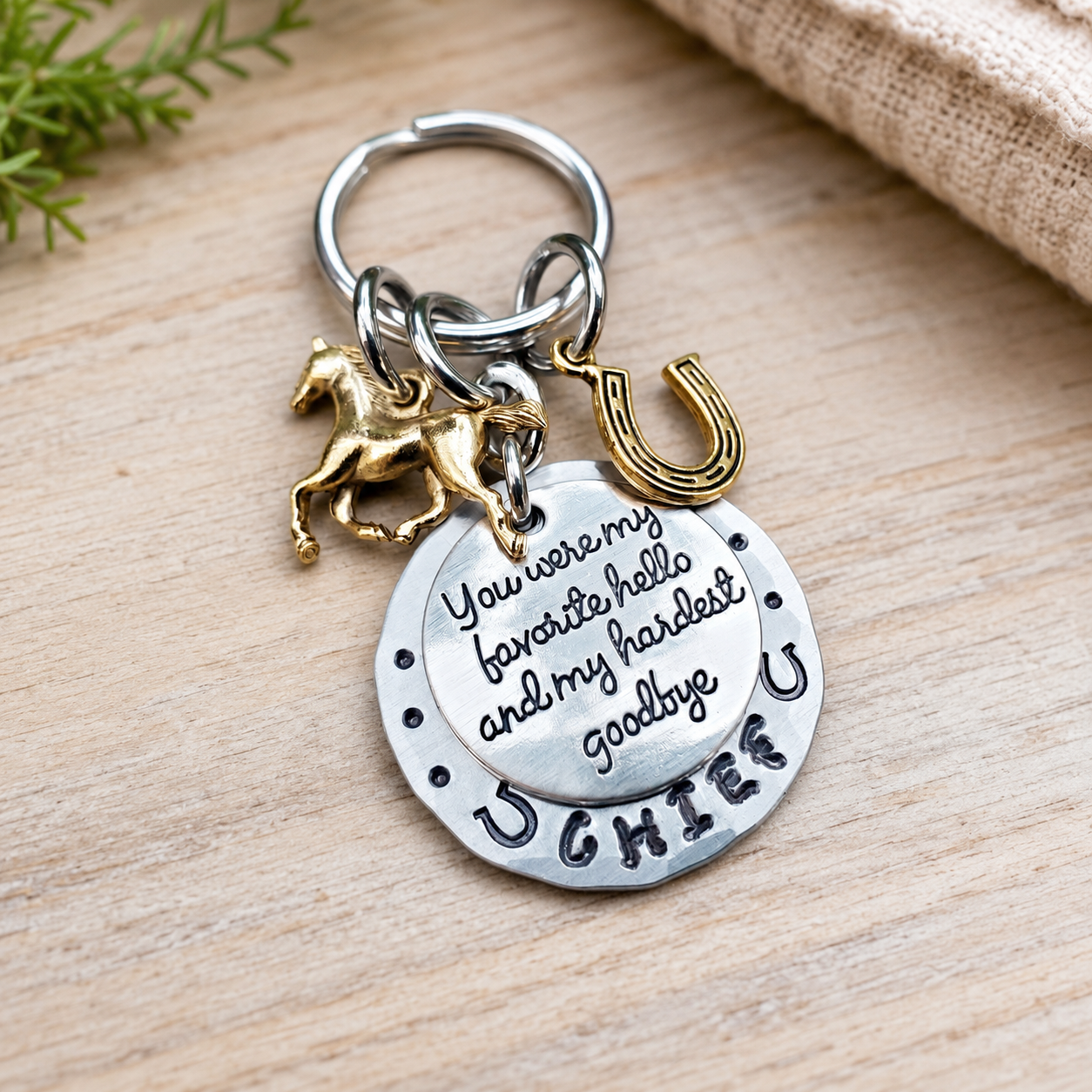 Personalized Horse Memorial KeyChain