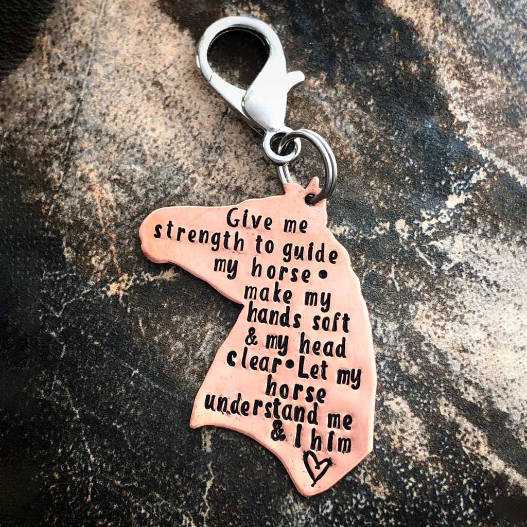 Rider’s prayer READY to SHIP horse keychain