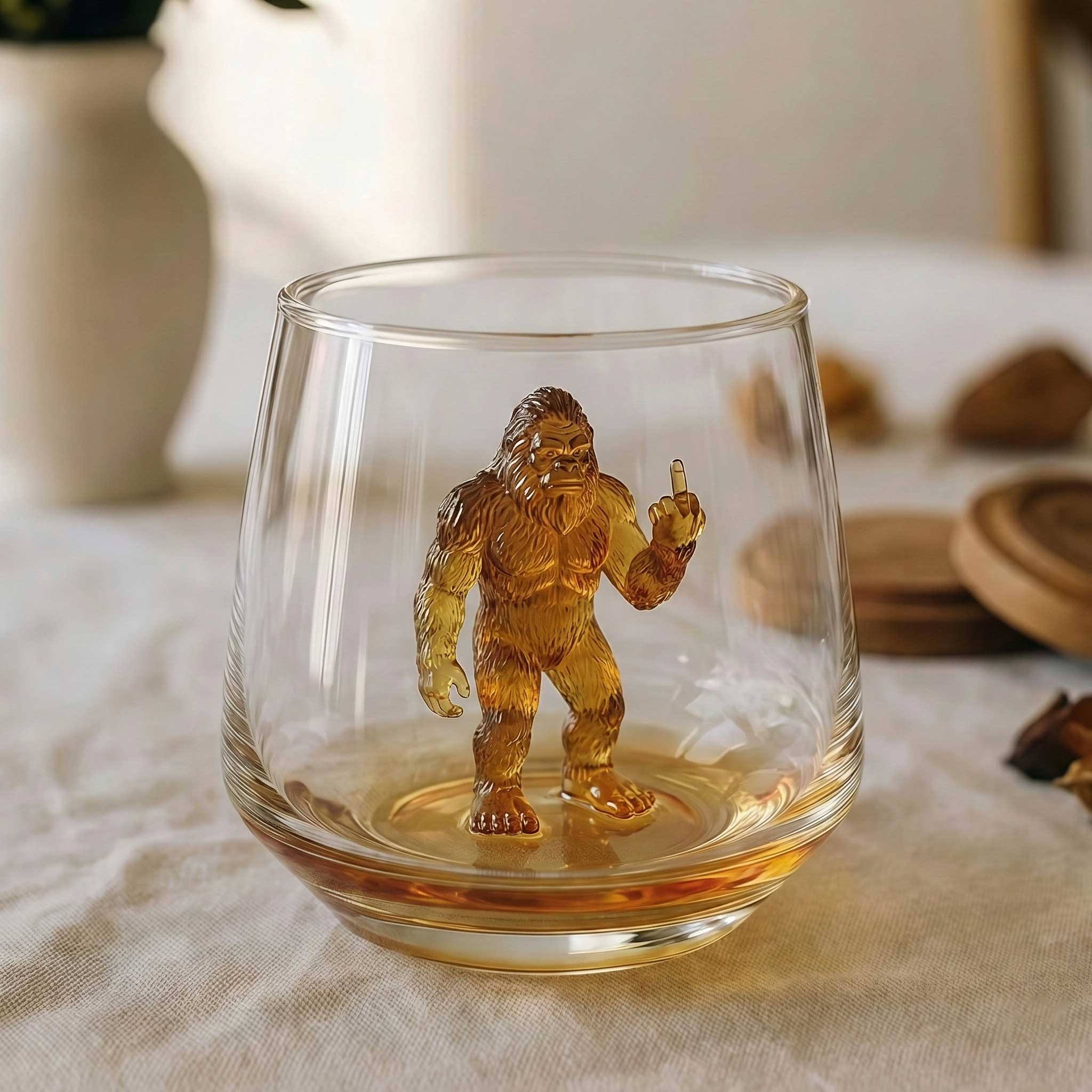 Bigfoot 3D Figurine Whiskey Glass