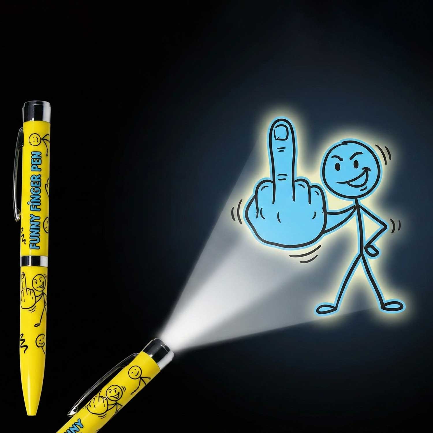 Funny Middle Finger Projection Pen