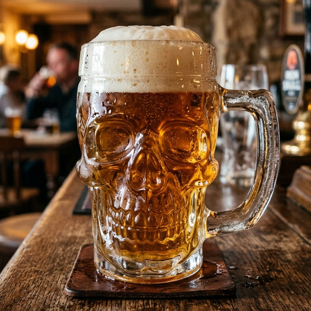 Skull Head Beer Mug
