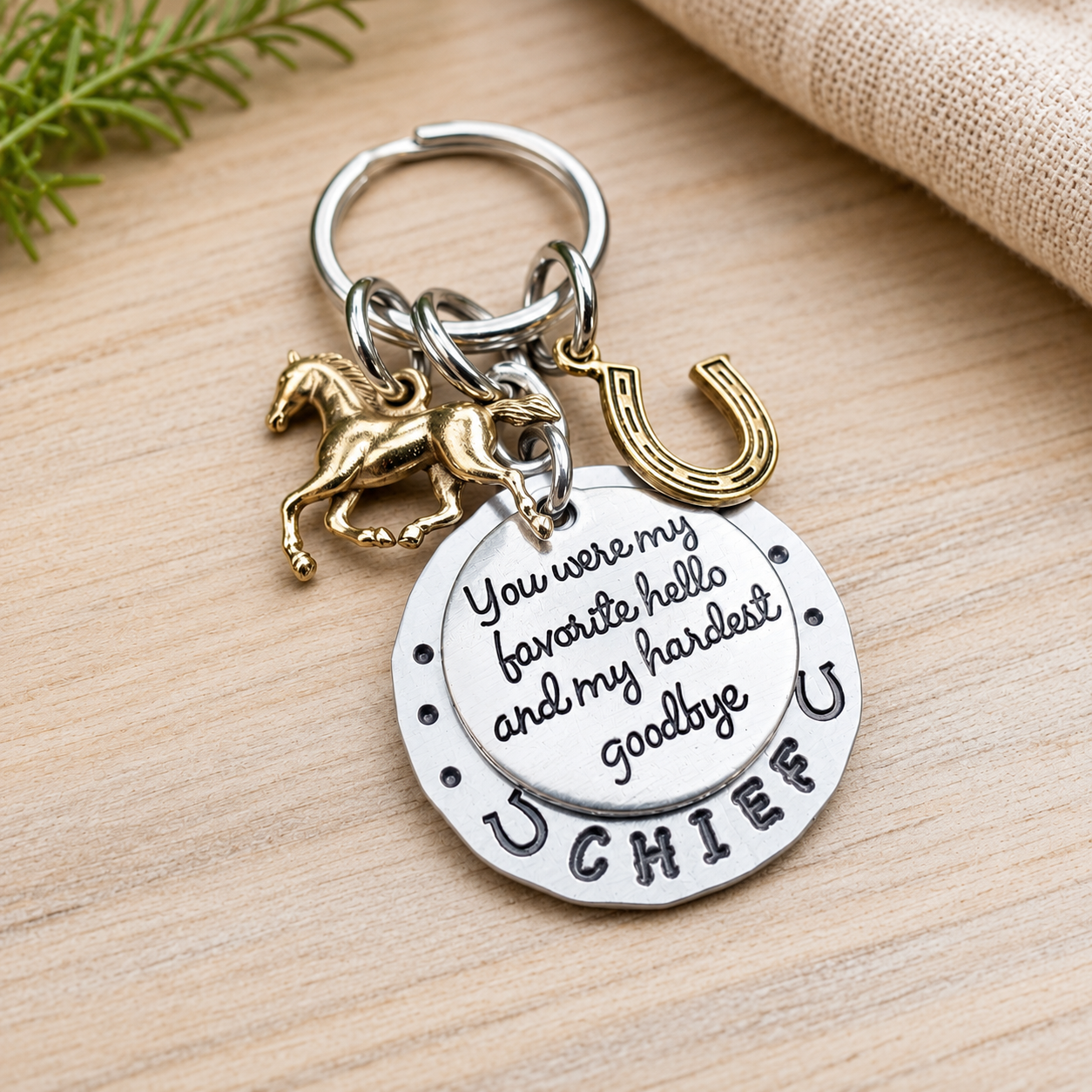 Personalized Horse Memorial KeyChain