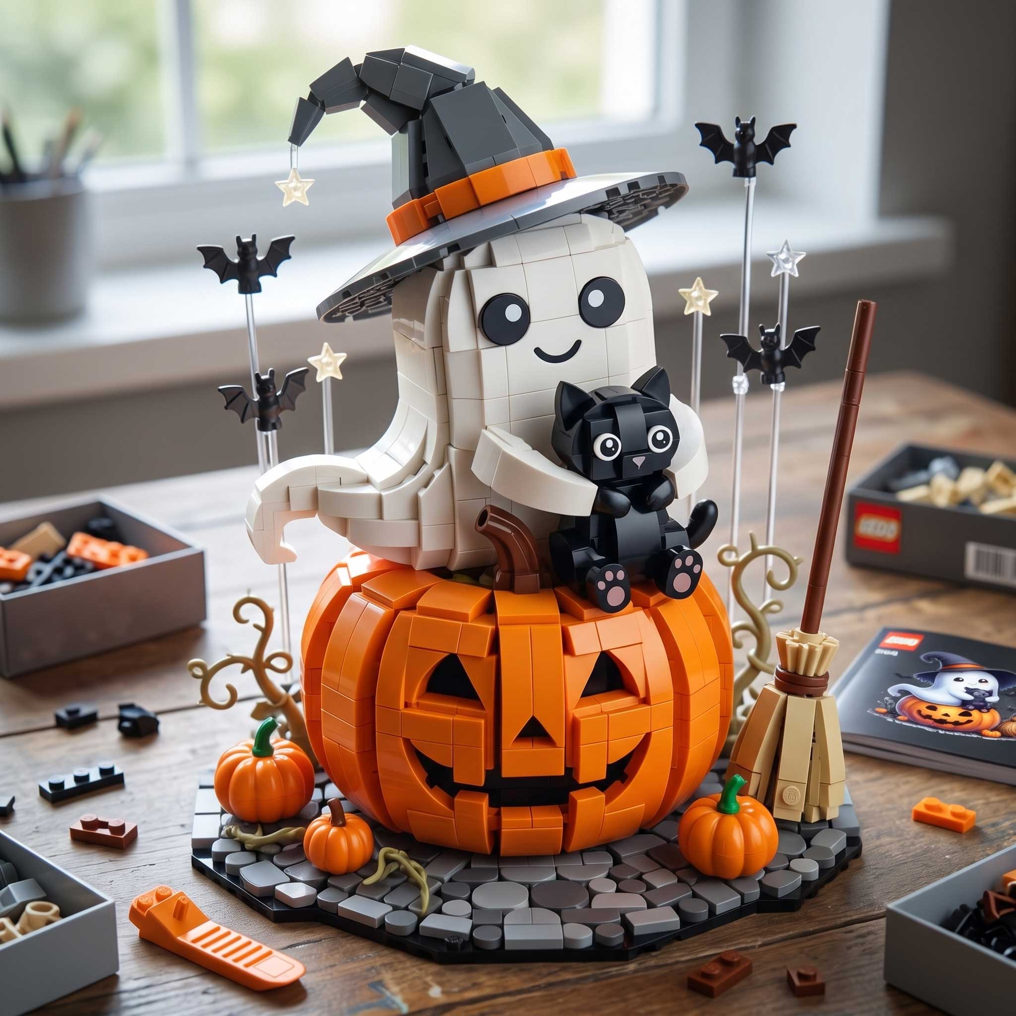 Halloween Ghost Pumpkin Building Blocks Set